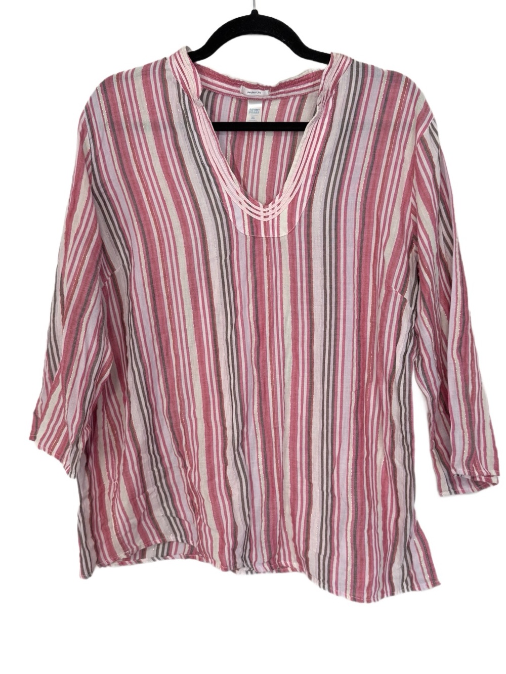 EUC Old Navy Perfect Fit Striped Pullover Top, Size XL